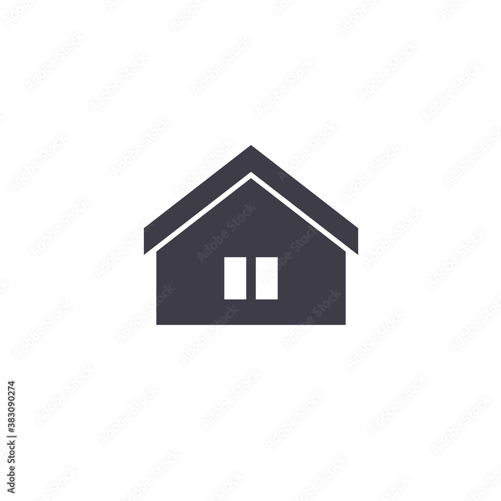 Vector web home icon. House, building symbol. For design, web, advertising banner, mobile
