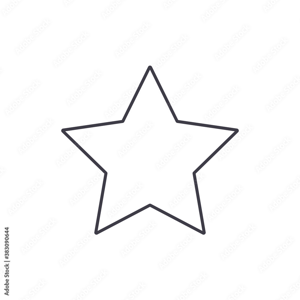 Star line icon. Bonus points. Discount program symbol. Quality design element. Linear style loyalty star icon. Editable stroke. Vector Star line icon. Bonus points. Discount program symbol. Quality design element. Linear style loyalty star icon. Editable stroke. Vector