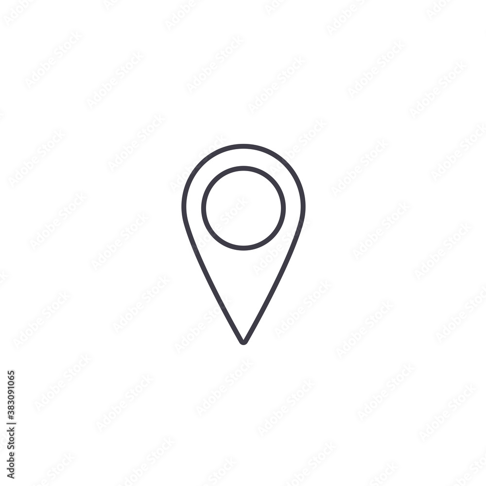 Location icon vector. Pin sign Isolated on white background. Navigation map, gps, direction, place, compass, contact, search concept. Location icon vector. Pin sign Isolated on white background. Navigation map, gps, direction, place, compass, contact, search concept.