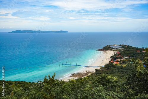 High angle view of Koh Lan island in Pattaya Thailand