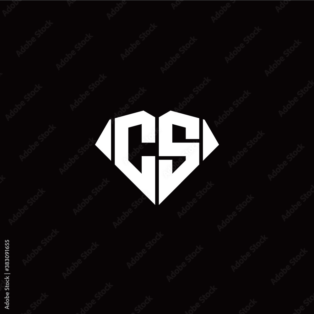 C S initial letter with diamond shape origami style logo template vector C S initial letter with diamond shape origami style logo template vector