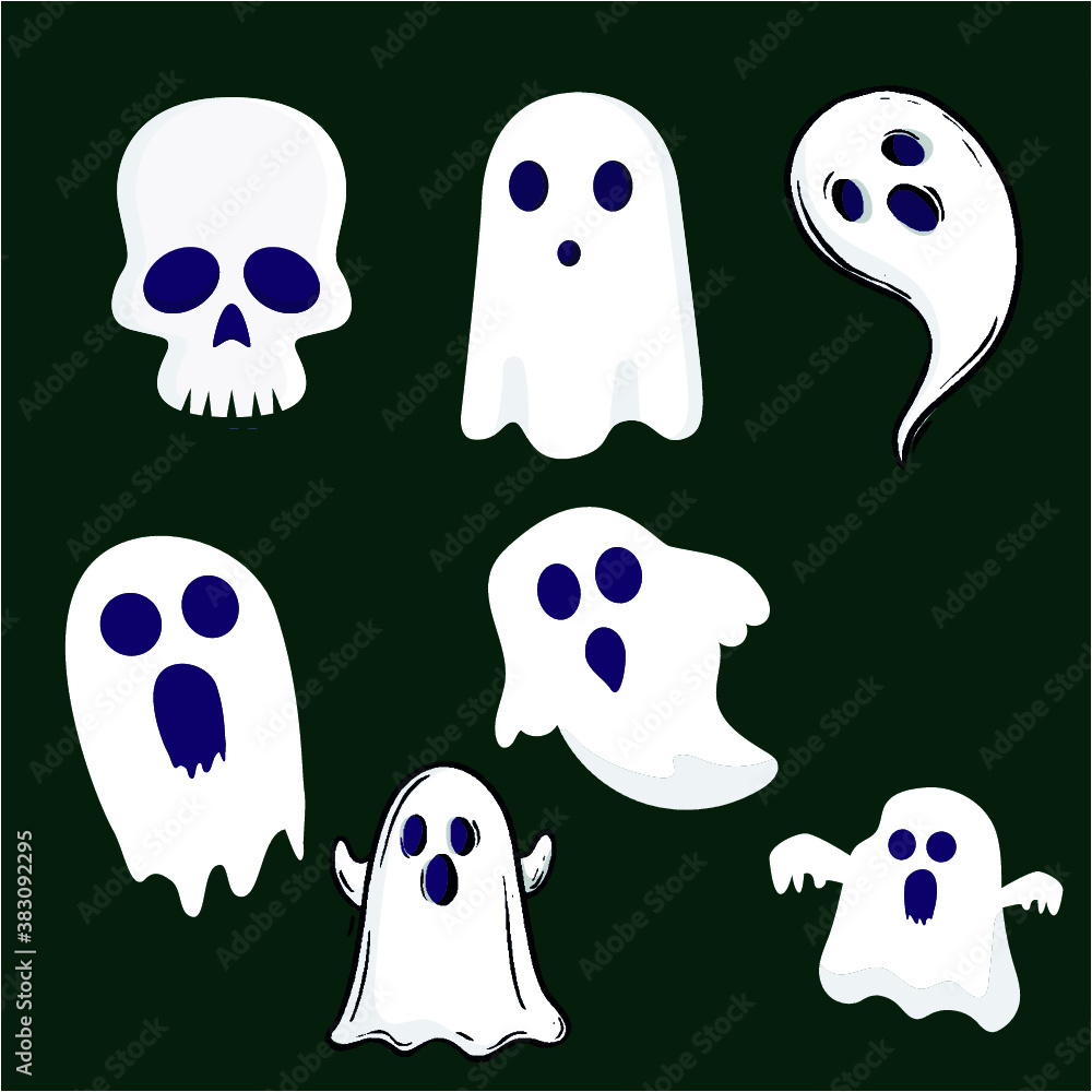 Halloween party colorful icons set illustration. Halloween party colorful icons set illustration.