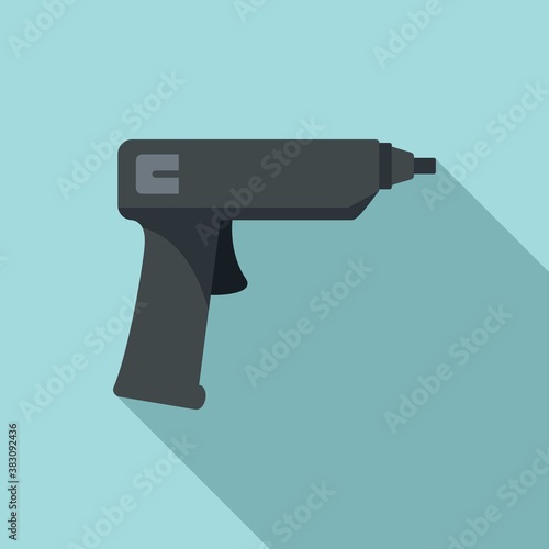 Polyurethane foam pistol icon. Flat illustration of polyurethane foam pistol vector icon for web design