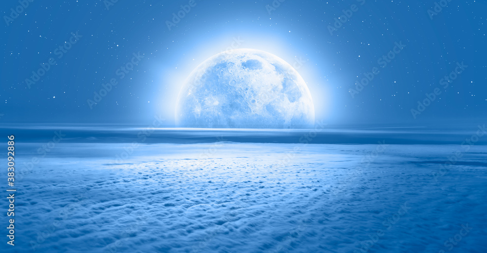Night sky with moon in the clouds Night sky with moon in the clouds