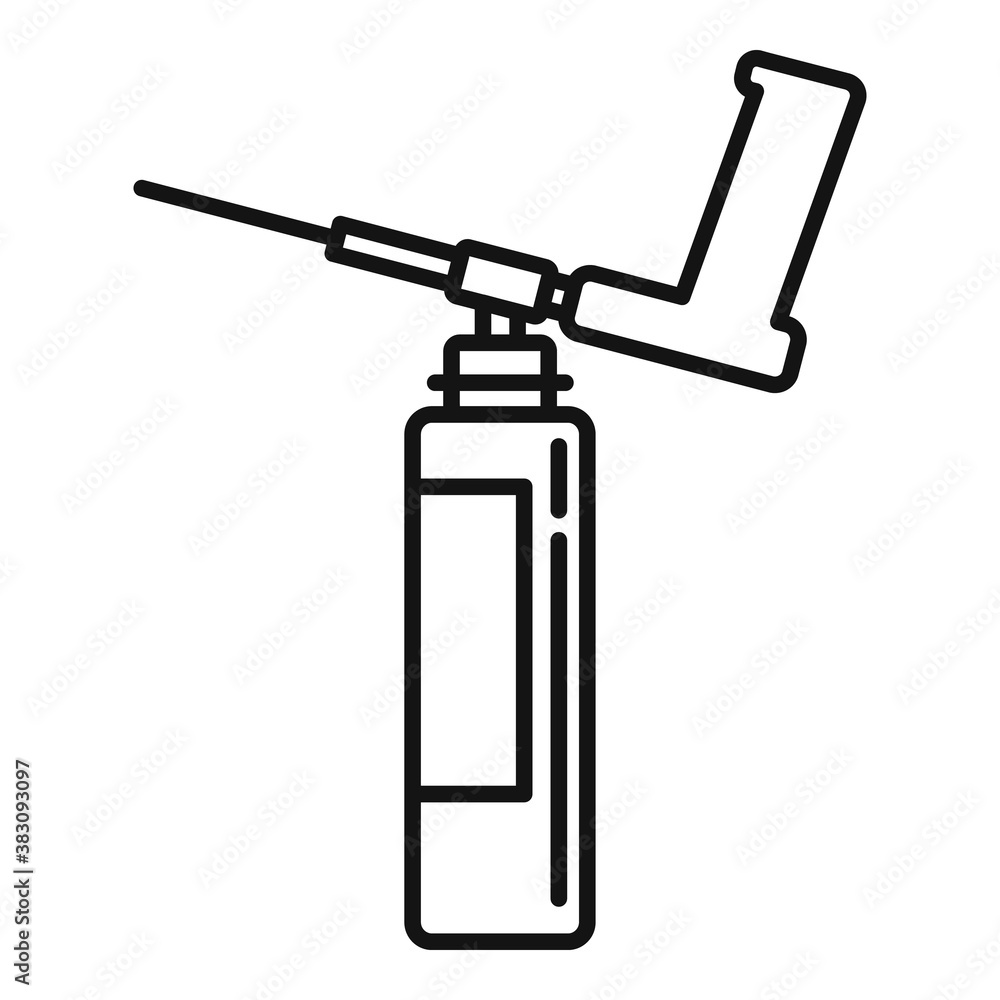 Gun polyurethane foam icon. Outline gun polyurethane foam vector icon for web design isolated on white background Gun polyurethane foam icon. Outline gun polyurethane foam vector icon for web design isolated on white background