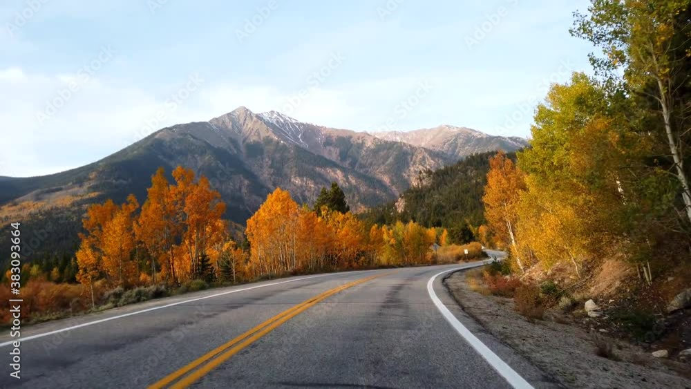 Fall foliage POV driving in the Rocky Mountains of Colorado Fall foliage POV driving in the Rocky Mountains of Colorado