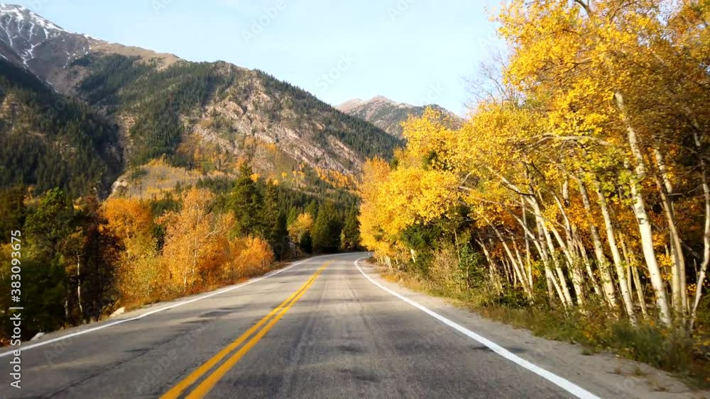 Fall foliage POV driving in the Rocky Mountains of Colorado Fall foliage POV driving in the Rocky Mountains of Colorado