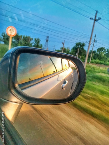 car driving on the road