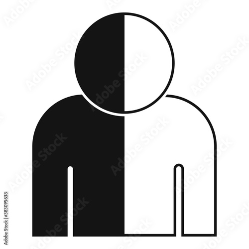 Stop racism duality icon. Simple illustration of stop racism duality vector icon for web design isolated on white background