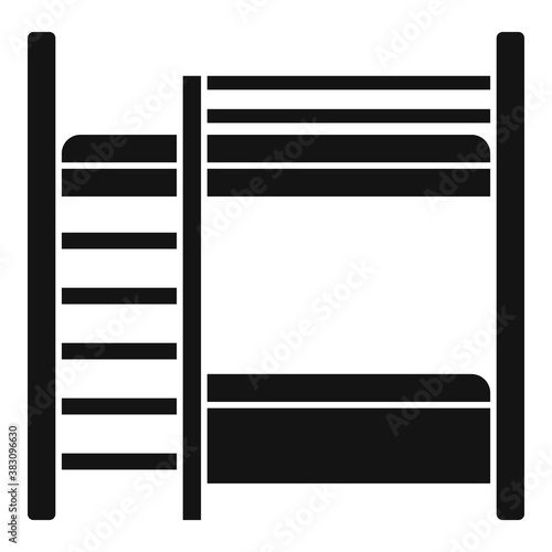 Furniture bunk bed icon. Simple illustration of furniture bunk bed vector icon for web design isolated on white background