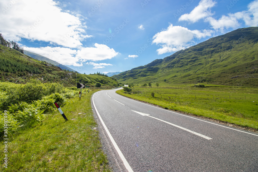 rural route in england meadows