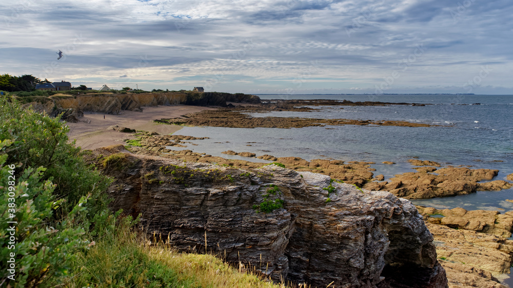 Obraz premium Poulaire beach in Loire atlantique coast