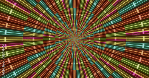 Render with colored rotating circles