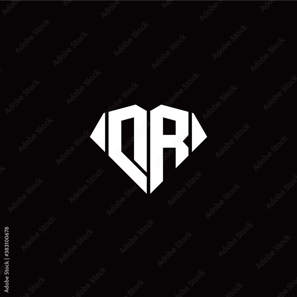 D R initial letter with diamond shape origami style logo template vector D R initial letter with diamond shape origami style logo template vector