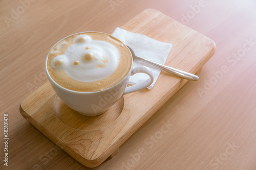 cute latte art coffee