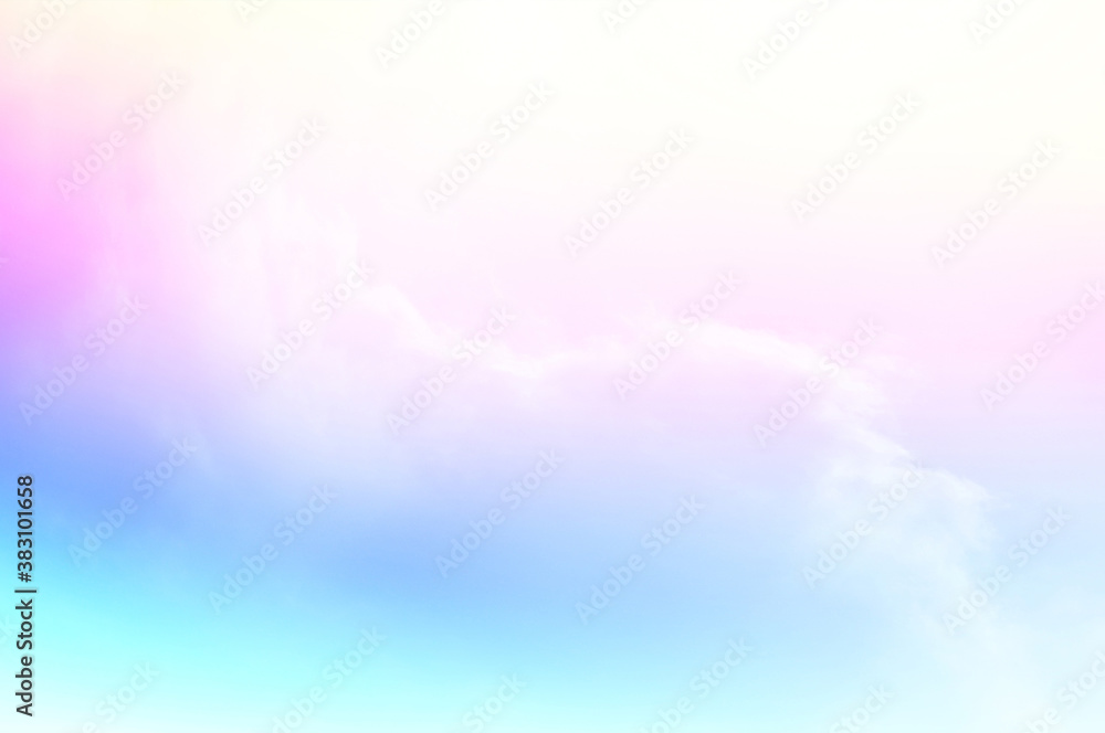 Colorful sky with Soft clouds. Fantasy magical sunny sky pastel background is fluffy white cloud. Freedom wallpaper concept. Sweet color dream. Colorful sky with Soft clouds. Fantasy magical sunny sky pastel background is fluffy white cloud. Freedom wallpaper concept. Sweet color dream.