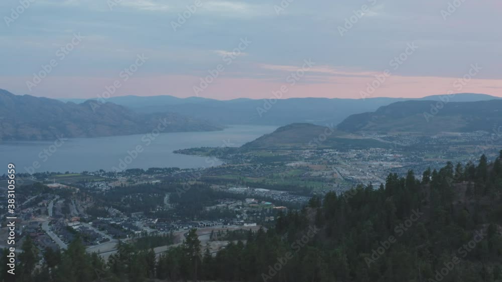 View of West Kelowna and Okanagan Lake from top of Mount Boucherie aerial View of West Kelowna and Okanagan Lake from top of Mount Boucherie aerial