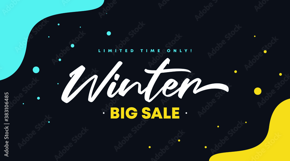Winter sale flyer banner background illustration vector