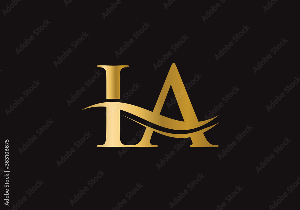 Vecteur Stock IA logo design. Creative and Minimalist Letter IA Logo