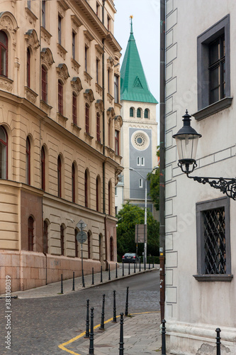 Canvas Print Torre de iglesia en la ciudad de Bratislava, pais de Eslovaquia