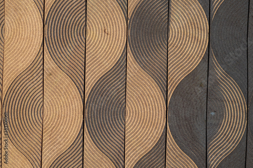 wavy wall with a pattern in oriental style