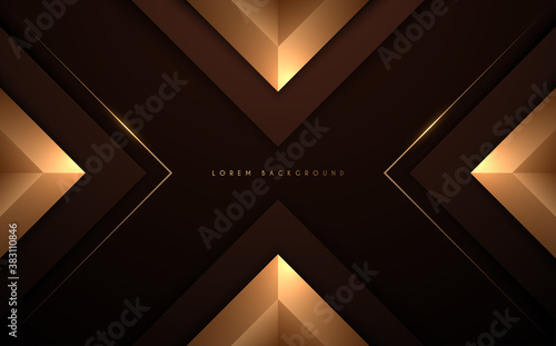Abstract gold and brown triangle background