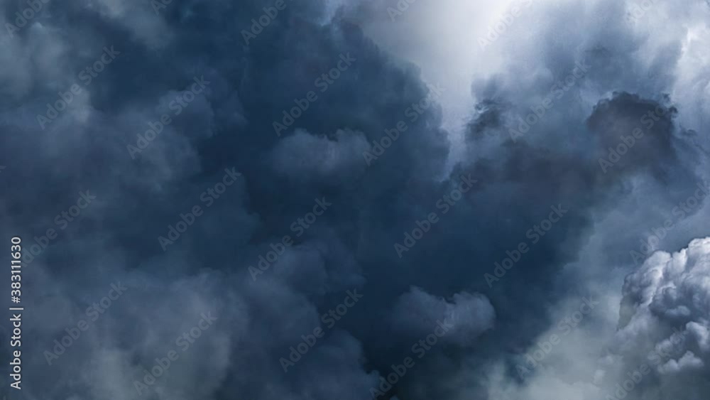 point of view, cumulus clouds are moving closer in the sky with a thunderstorm. point of view, cumulus clouds are moving closer in the sky with a thunderstorm.