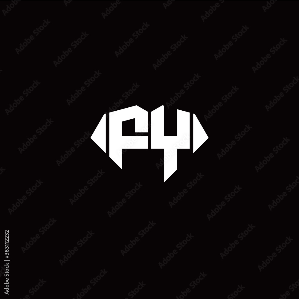 F Y initial letter with diamond shape origami style logo template vector F Y initial letter with diamond shape origami style logo template vector