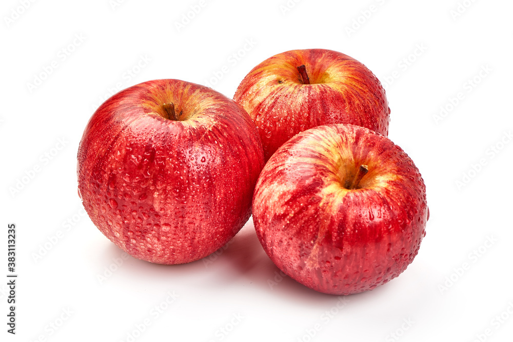 Small paradise apples, isolated on white background