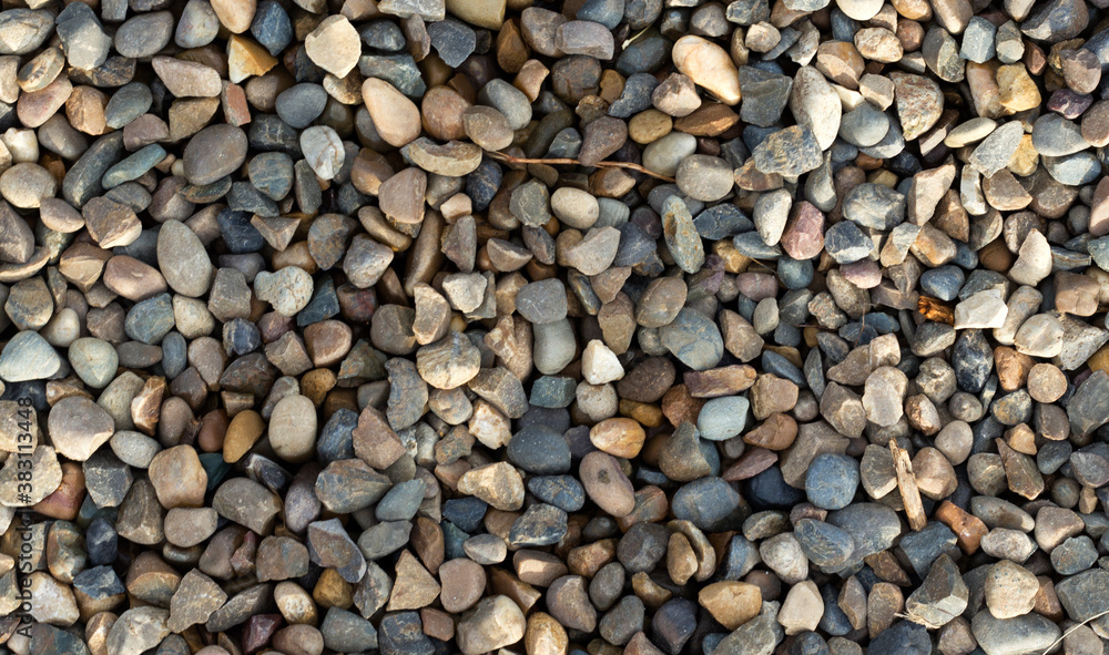 Abstract background and texture of colorful pebble in the garden Abstract background and texture of colorful pebble in the garden