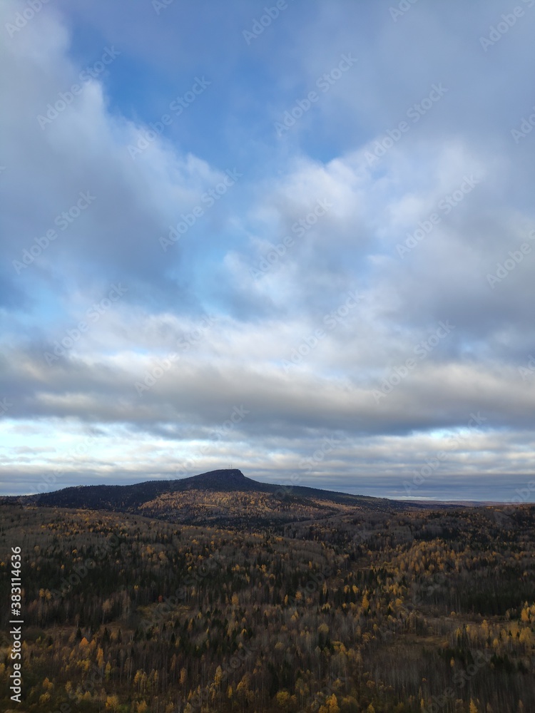 clouds over the mountain