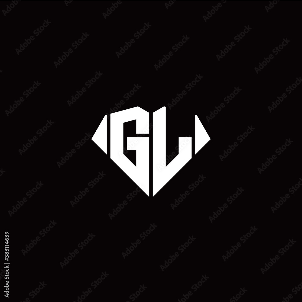 G L initial letter with diamond shape origami style logo template vector G L initial letter with diamond shape origami style logo template vector