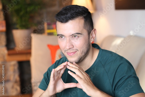 Fotografija Resentful man setting a Machiavellian plan