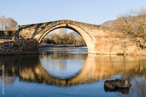 Yujin bridge over Heihui river in Shaxi, Yunnan province, China