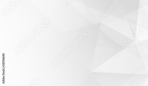 Abstract white and gray polygon triangle pattern gradient background. 3d render illustration.