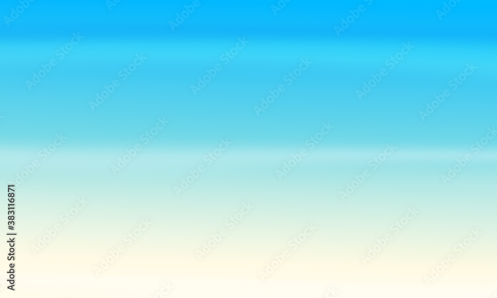 Obraz premium Blue sea and yellow sand gradient paper background.Summer beach. Abstract watercolor background