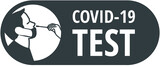 Covid-19 virus nasal swab test vector icon