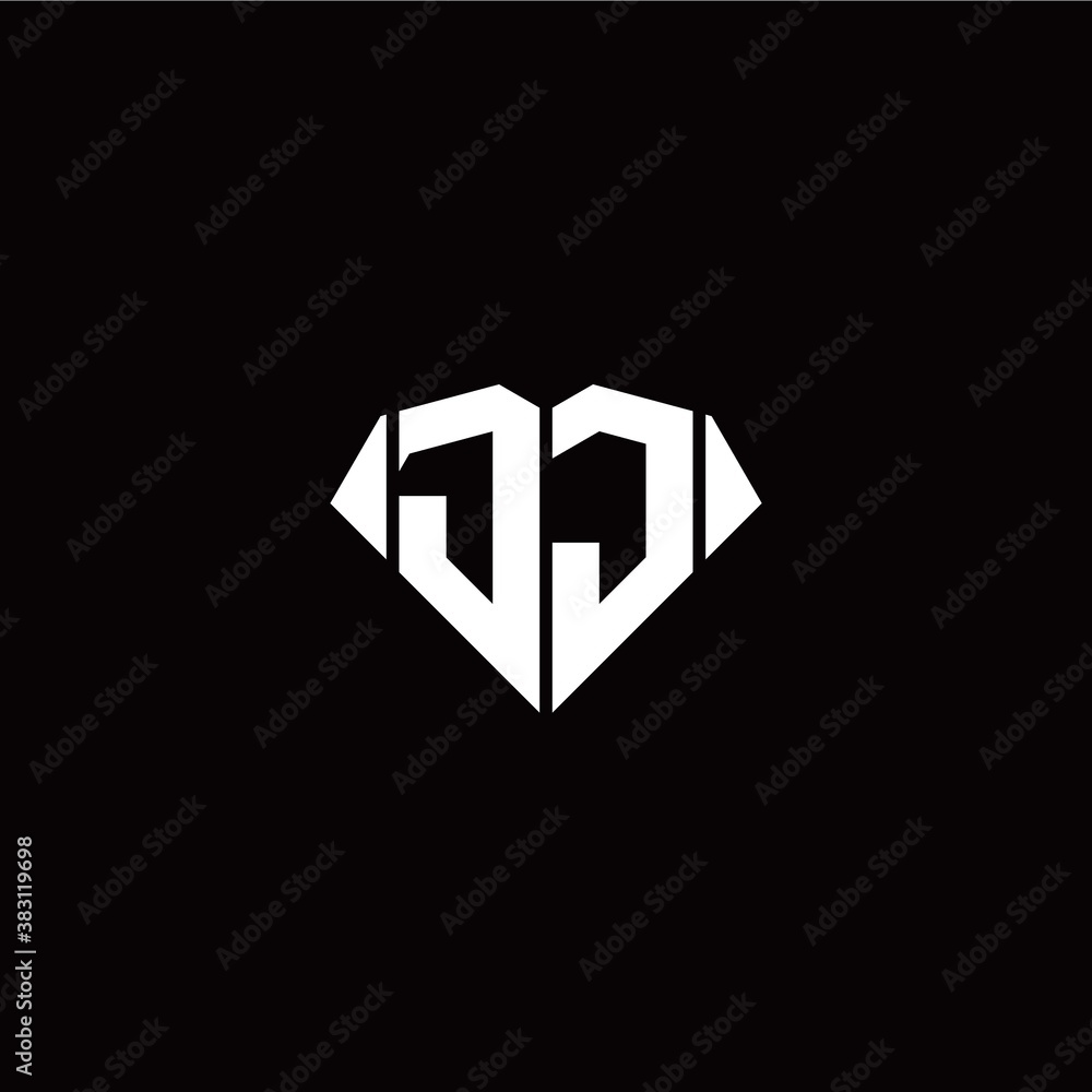 J J initial letter with diamond shape origami style logo template vector J J initial letter with diamond shape origami style logo template vector