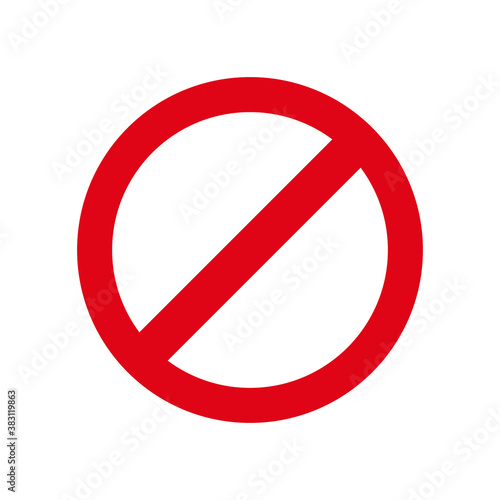 no entry restriction sign forbidding parking etc. Red round sign isolated on white background. Vector EPS 10