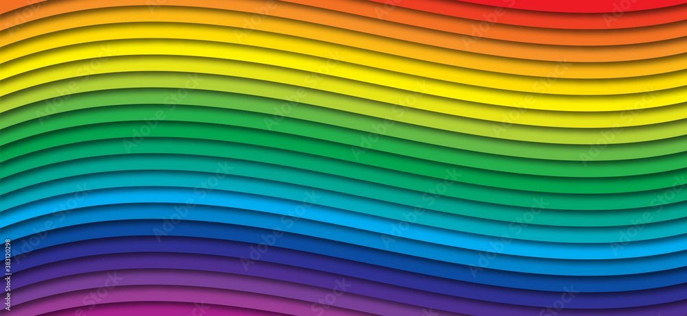 CMYK RGB or pms. Color rainbow stripes background with shadow. Cyan ...