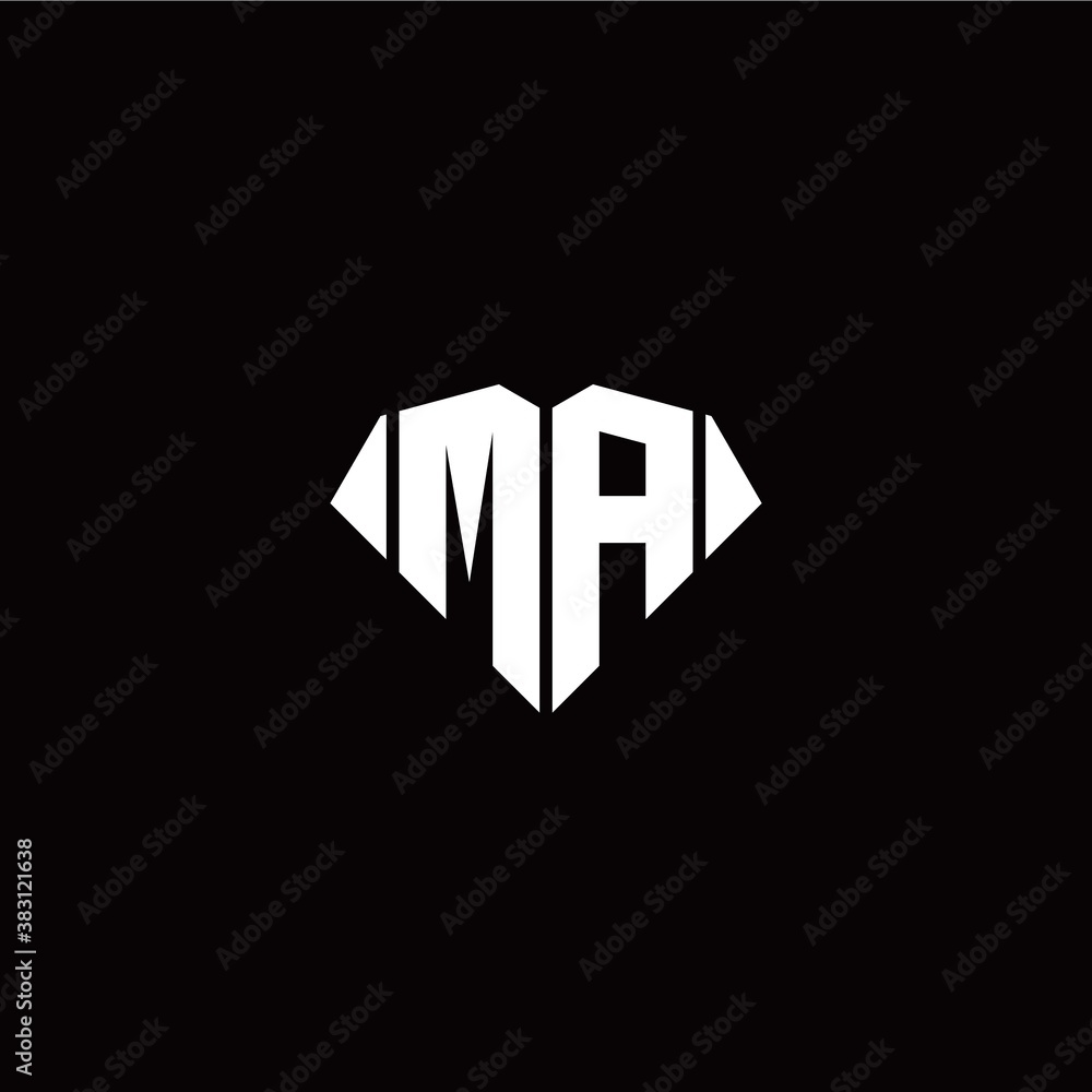 M A initial letter with diamond shape origami style logo template vector M A initial letter with diamond shape origami style logo template vector