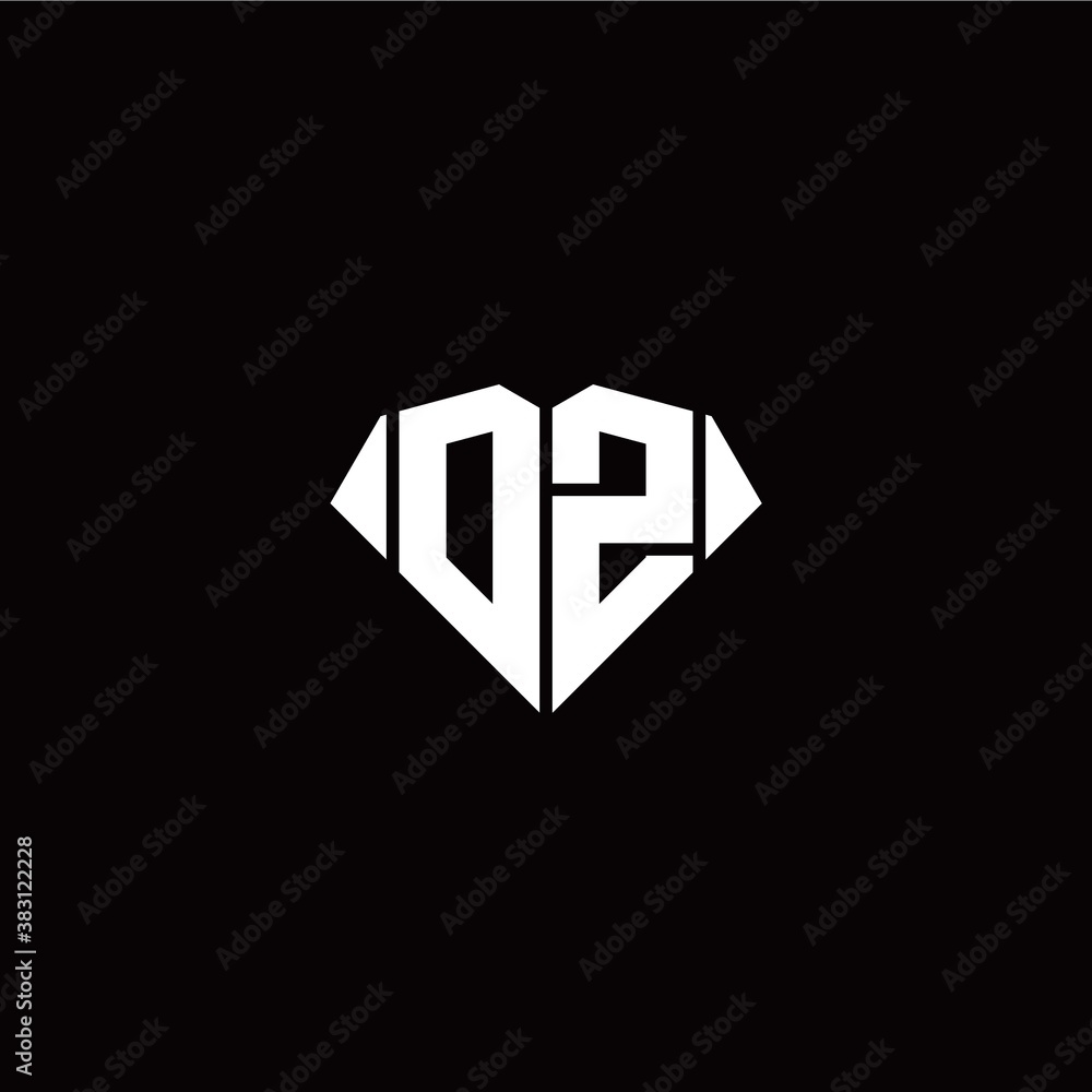 O Z initial letter with diamond shape origami style logo template vector O Z initial letter with diamond shape origami style logo template vector
