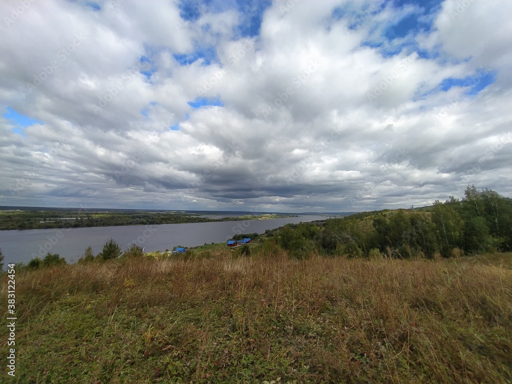 clouds over the lake