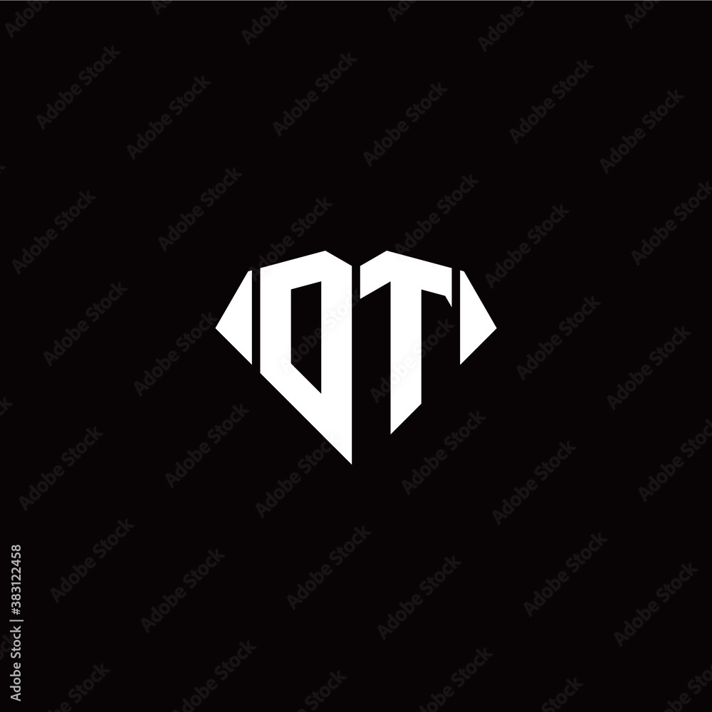 O T initial letter with diamond shape origami style logo template vector O T initial letter with diamond shape origami style logo template vector