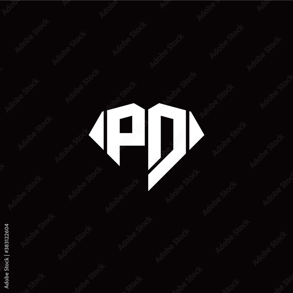 P D initial letter with diamond shape origami style logo template vector P D initial letter with diamond shape origami style logo template vector