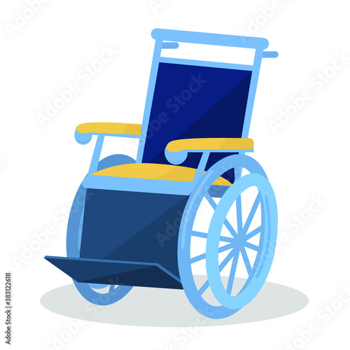 illustration of a wheelchair on a white background