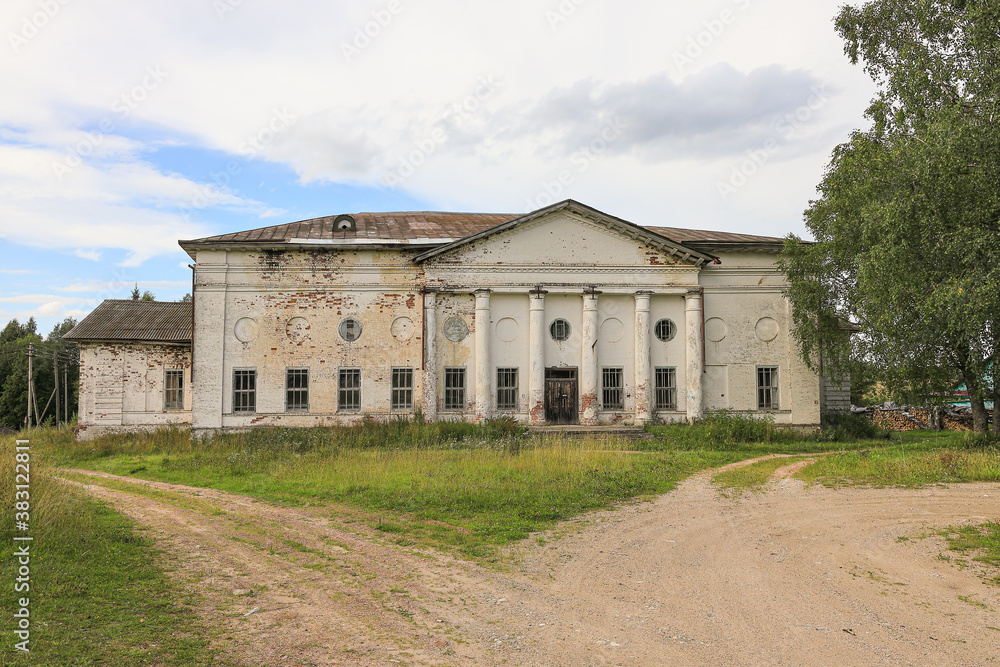 Abandoned building of the old Church in the village of Ust-Reka Syamzhensky district of the Vologda region