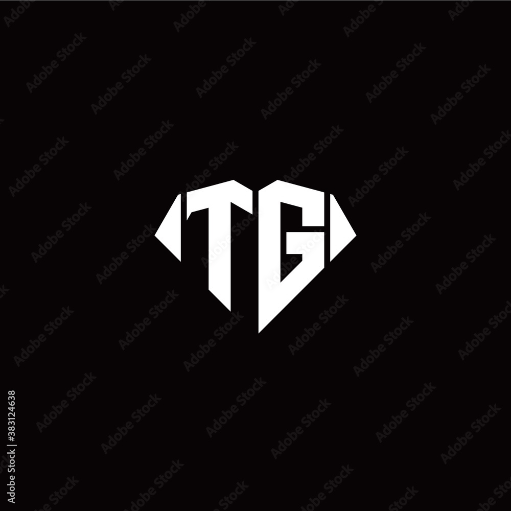 T G initial letter with diamond shape origami style logo template vector T G initial letter with diamond shape origami style logo template vector