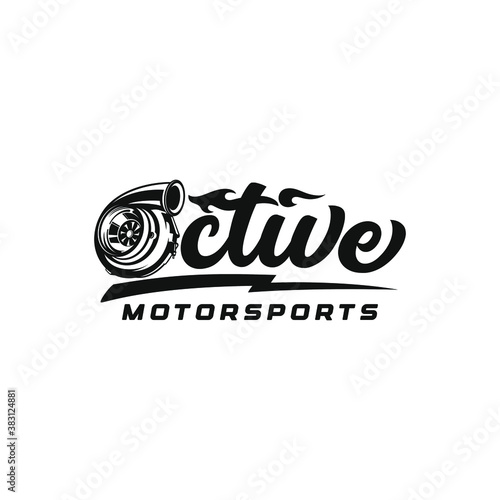 Turbo performance auto logo automotive logo vector logo typography