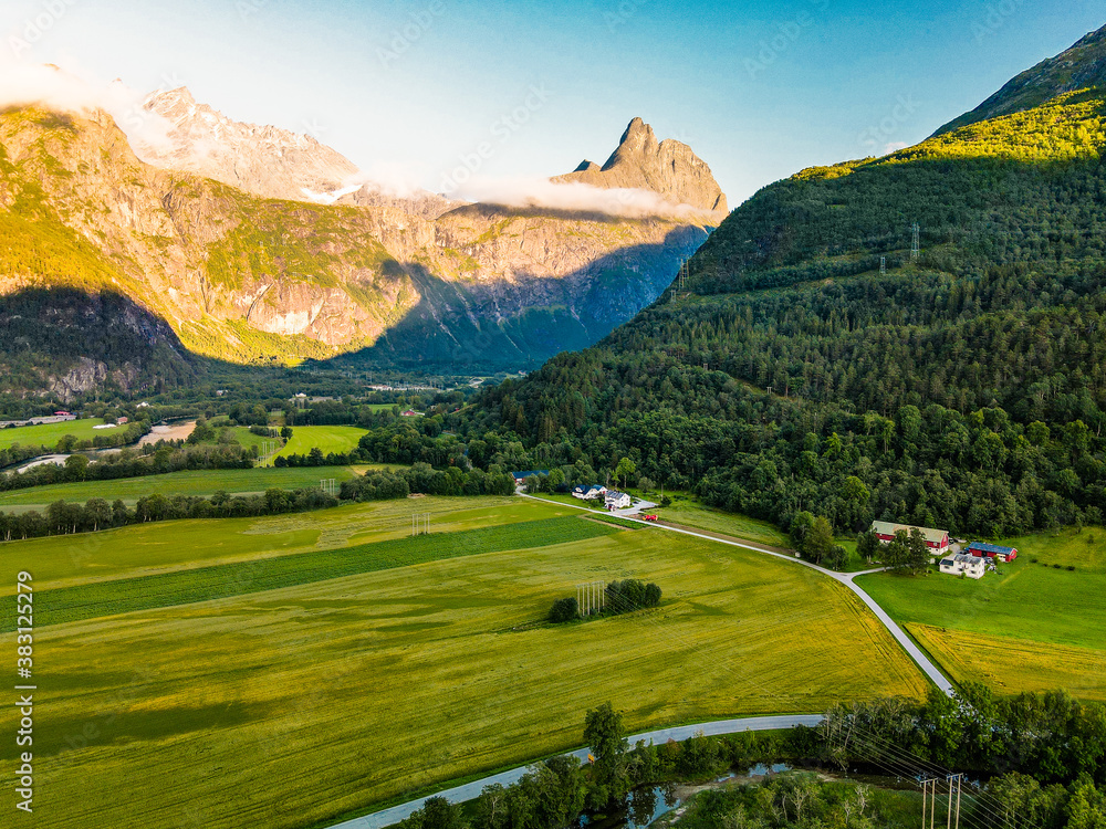 Rauma river valley near Soggebru camping, Norway